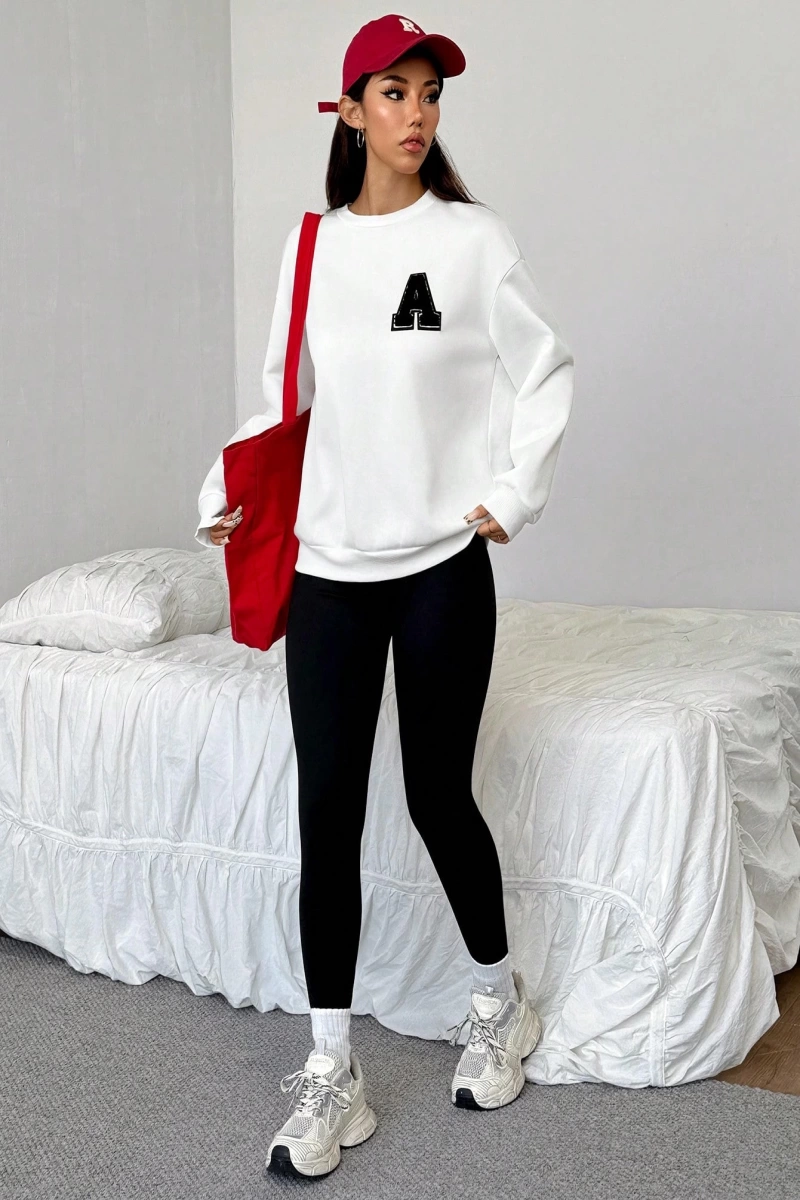 Kadın 2Lİ TAKIM OVERSİZE Trend T-shirt Şort Model 5107