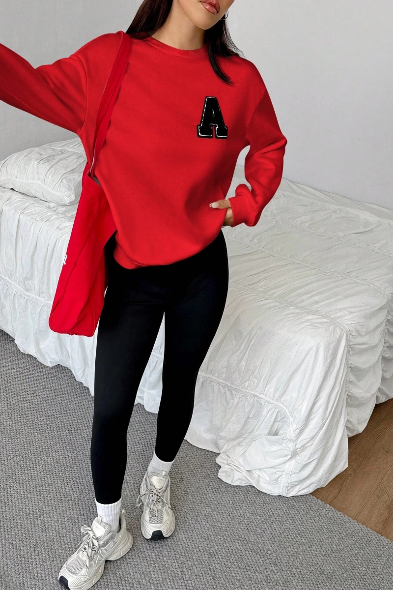 Kadın 2Lİ TAKIM OVERSİZE Trend T-shirt Şort Model 5107