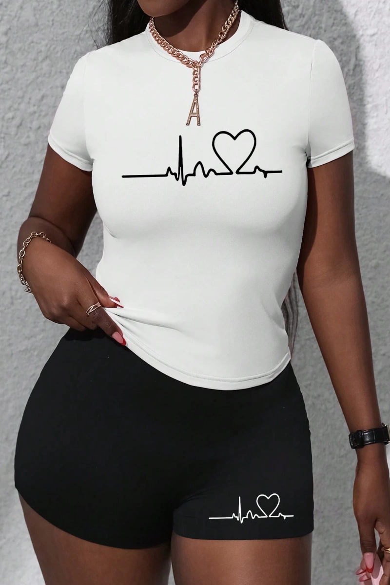 Kadın 2Lİ TAKIM OVERSİZE Trend T-shirt Şort Model 5117
