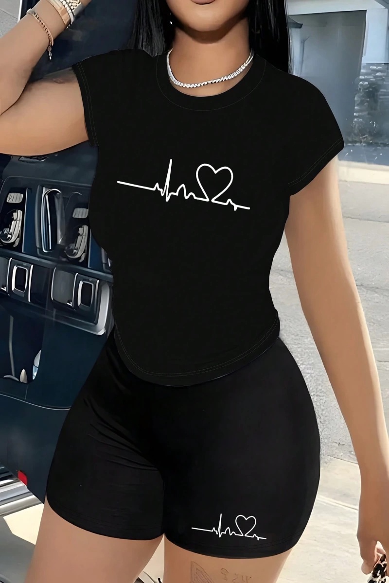 Kadın 2Lİ TAKIM OVERSİZE Trend T-shirt Şort Model 5117