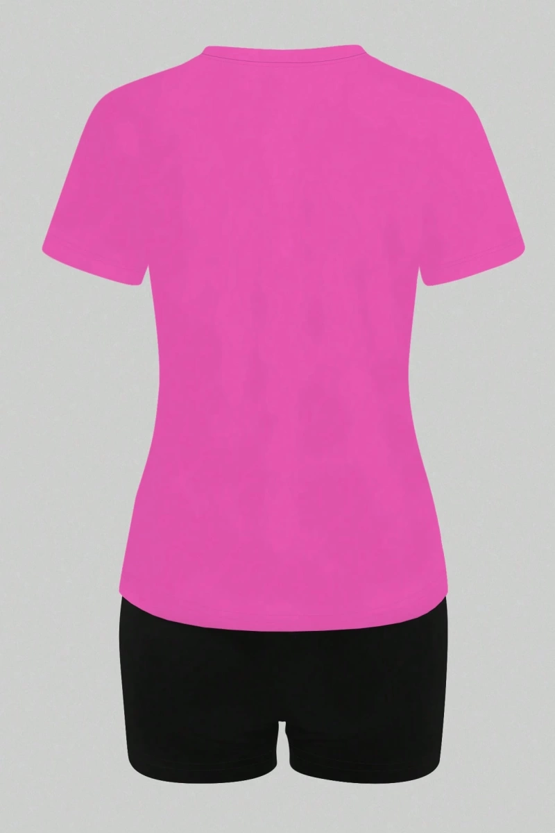 Kadın 2Lİ TAKIM OVERSİZE Trend T-shirt Şort Model 5117