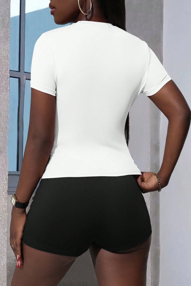 Kadın 2Lİ TAKIM OVERSİZE Trend T-shirt Şort Model 5117