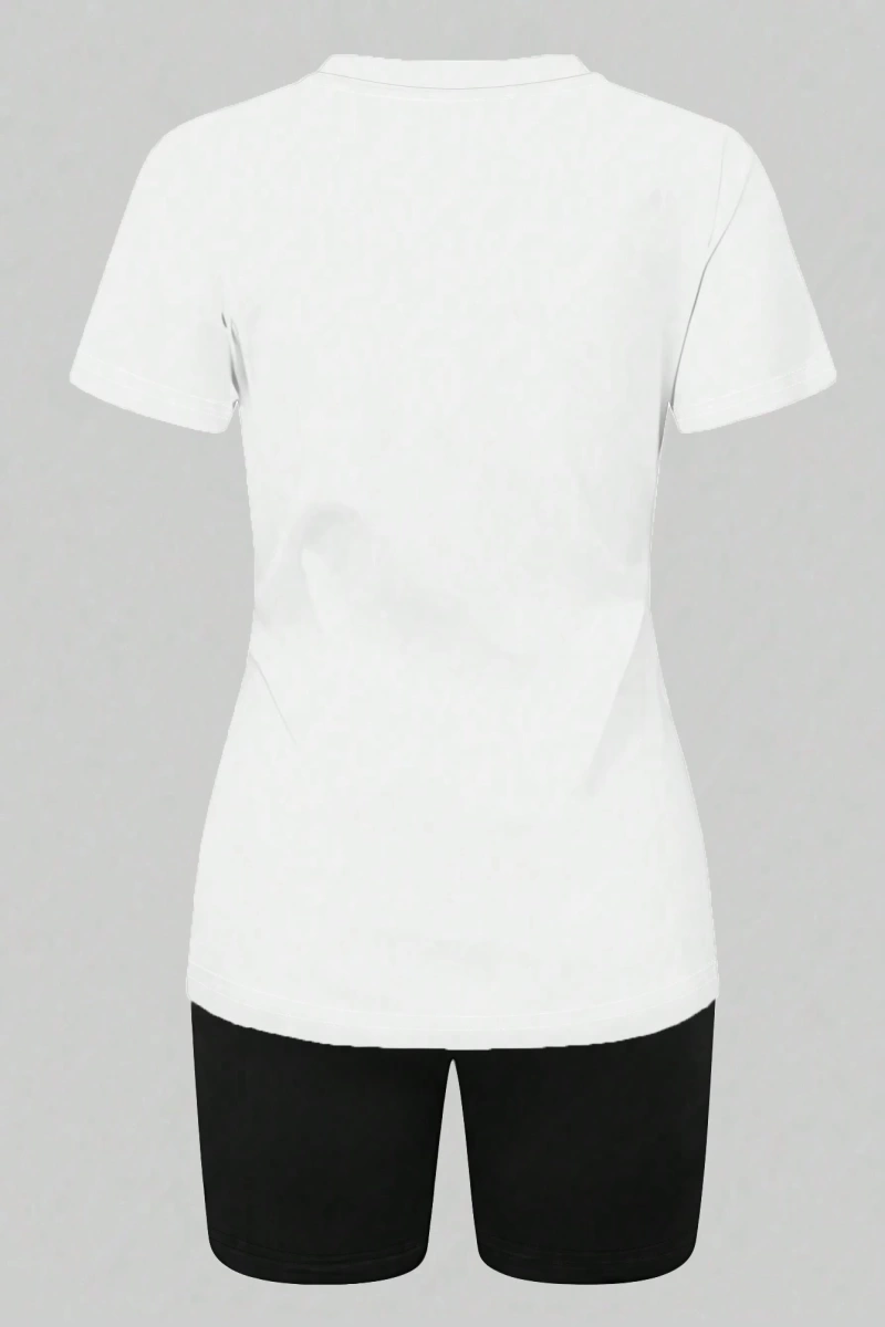 Kadın 2Lİ TAKIM OVERSİZE Trend T-shirt Şort Model 5117