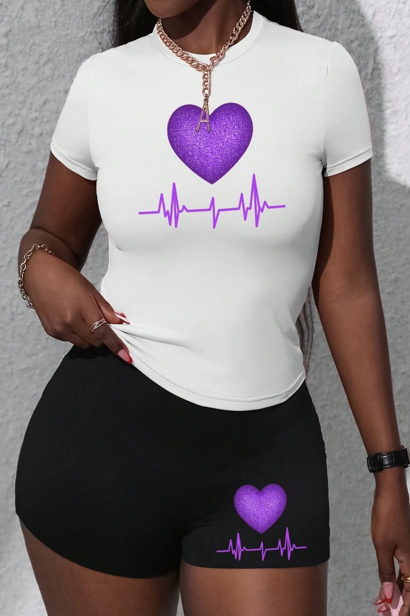 Kadın 2Lİ TAKIM OVERSİZE Trend T-shirt Şort Model 5117