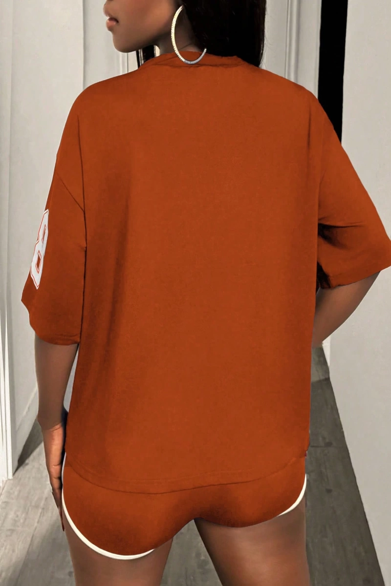 Kadın 2Lİ TAKIM OVERSİZE Trend T-shirt Şort Model 5119