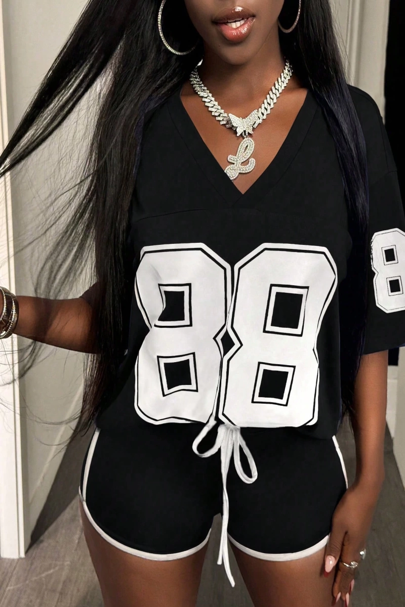 Kadın 2Lİ TAKIM OVERSİZE Trend T-shirt Şort Model 5119