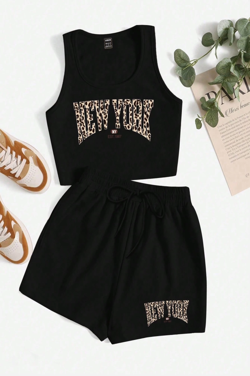 Kadın 2Lİ TAKIM OVERSİZE Trend T-shirt Şort Model 5120