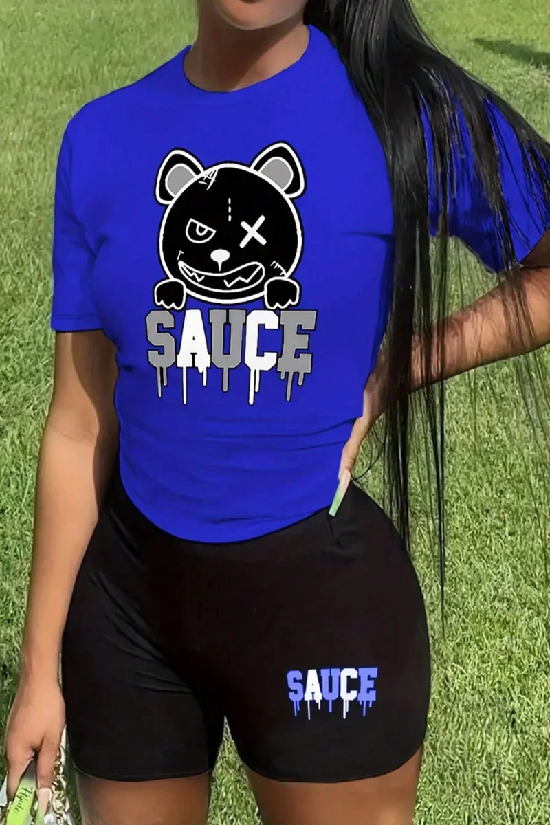 Kadın 2Lİ TAKIM OVERSİZE Trend T-shirt Şort Model 5122