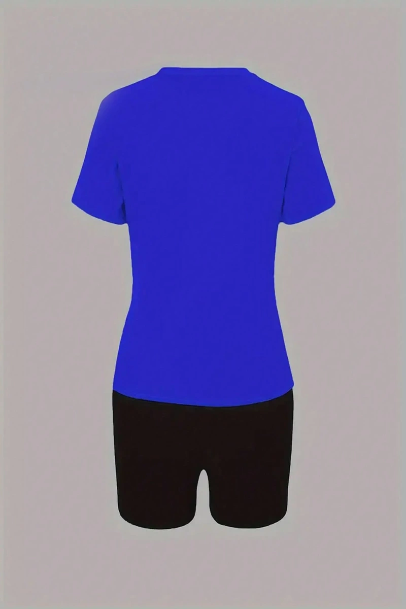 Kadın 2Lİ TAKIM OVERSİZE Trend T-shirt Şort Model 5122