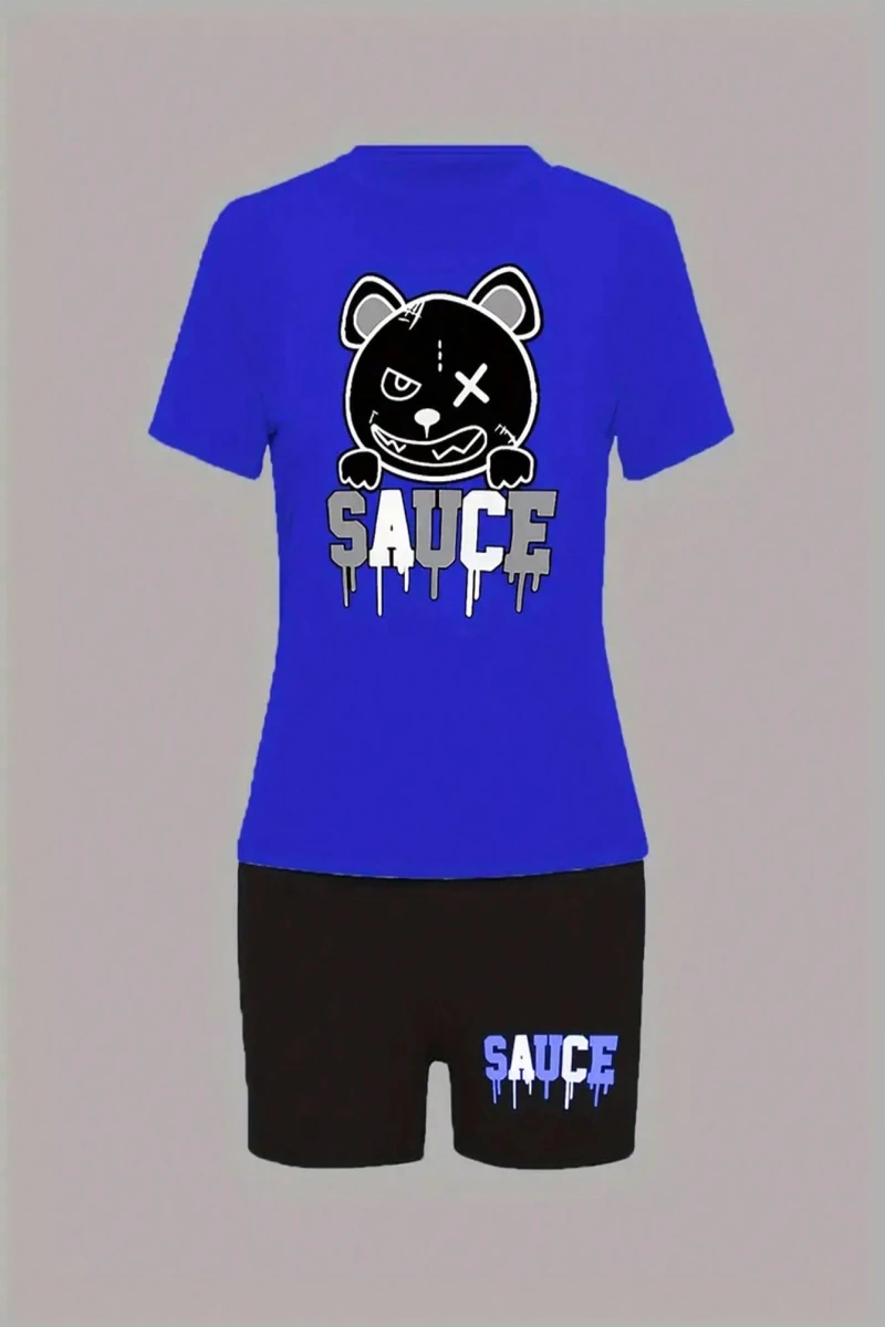 Kadın 2Lİ TAKIM OVERSİZE Trend T-shirt Şort Model 5122