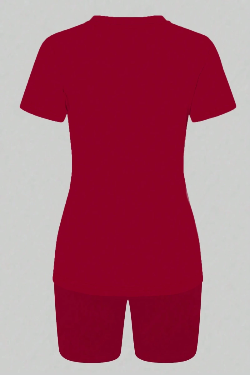 Kadın 2Lİ TAKIM OVERSİZE Trend T-shirt Şort Model 5123