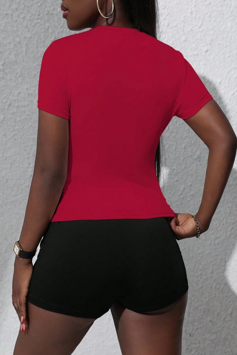 Kadın 2Lİ TAKIM OVERSİZE Trend T-shirt Şort Model 5123