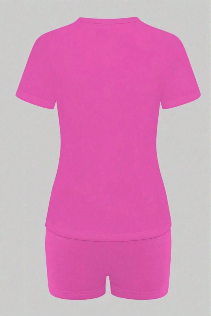 Kadın 2Lİ TAKIM OVERSİZE Trend T-shirt Şort Model 5123