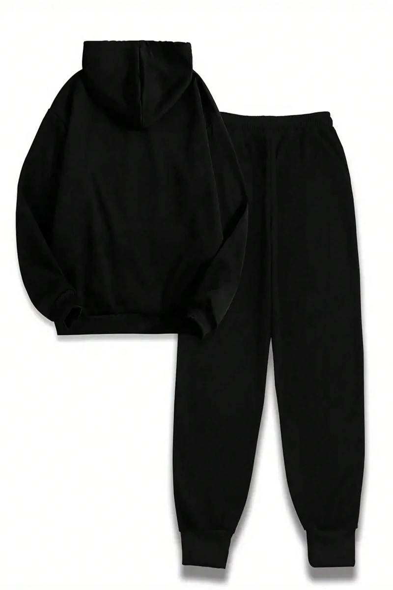 Kadın 2 Parça Takım Rahat Kelebek Baskılı Sweatshirt Ve Pantolon