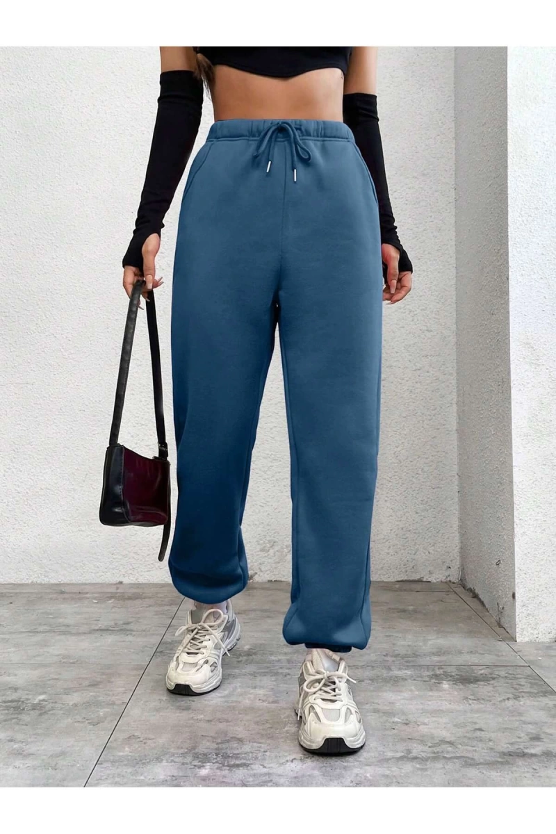 Kadın Büzgülü Bel ve Elastik Etek Jogger Pantolon