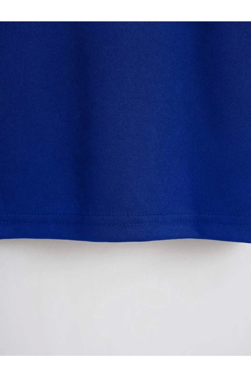 Kadın Düz Bisiklet Yaka Oversize Crop T-shirt 04CRP