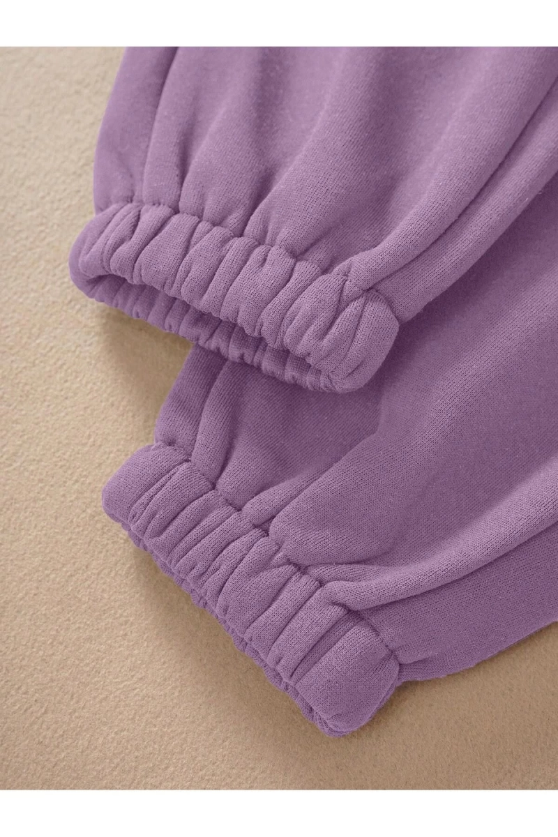 Kadın Düz Renk İpli Bel Spor Pantolonları