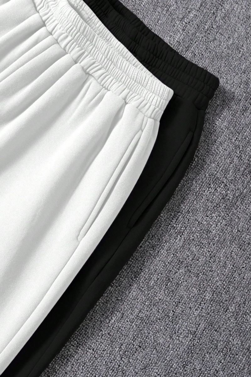Kadın Düz Renk Ön Bağcıklı Cep Günlük Bağcıklı Spor Pantolonu