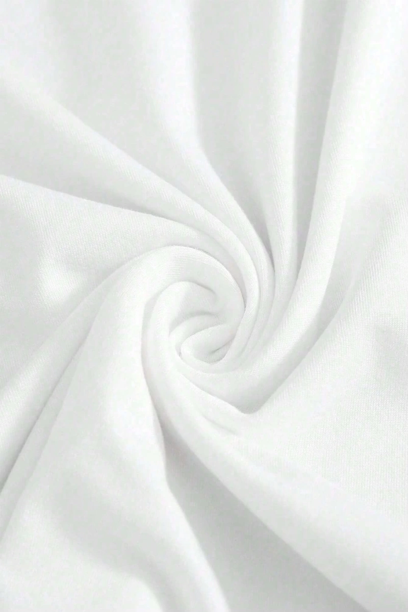 Kadın Günlük Düz Renk Yuvarlak Yaka Kısa Kollu Tişört, Güneş Grafik Yaz Plaj Tatil Kıyafeti