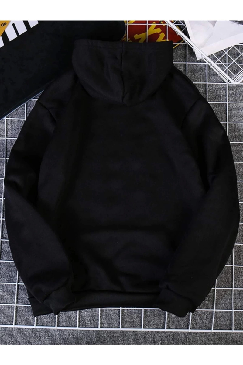 Kadın Heart Baskılı Kapüşonlu Sweatshirt