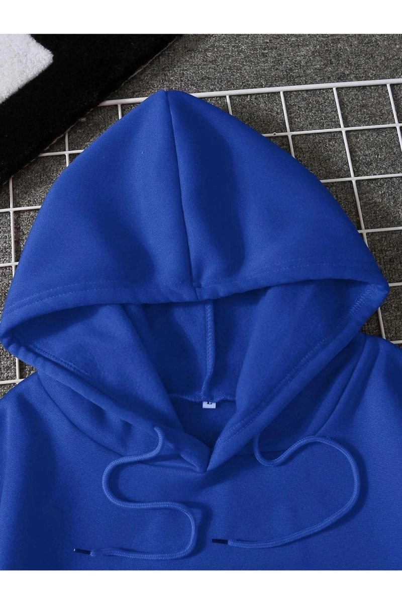 Kadın Heart Baskılı Kapüşonlu Sweatshirt