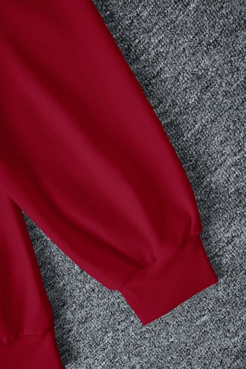 Kadın İki Parçalı Yuvarlak Yaka Kapşonlu Sweatshirt ve Eşofman Altı Sonbahar ve Kış Sezonu İç