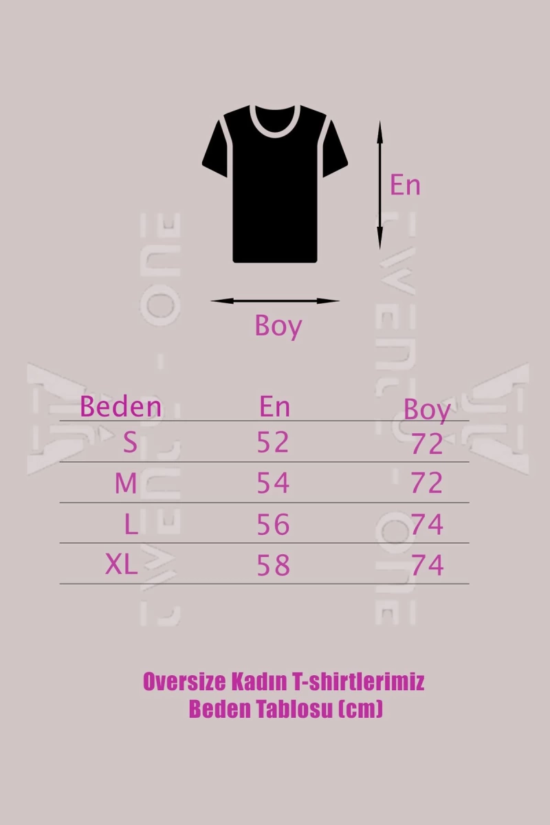 Kadın Indigo Mavi Oversize T-shirt