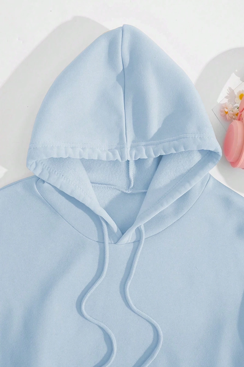 Kadın Kapşonlu Bağcıklı Sweatshirt ve Eşofman Altı Takımı