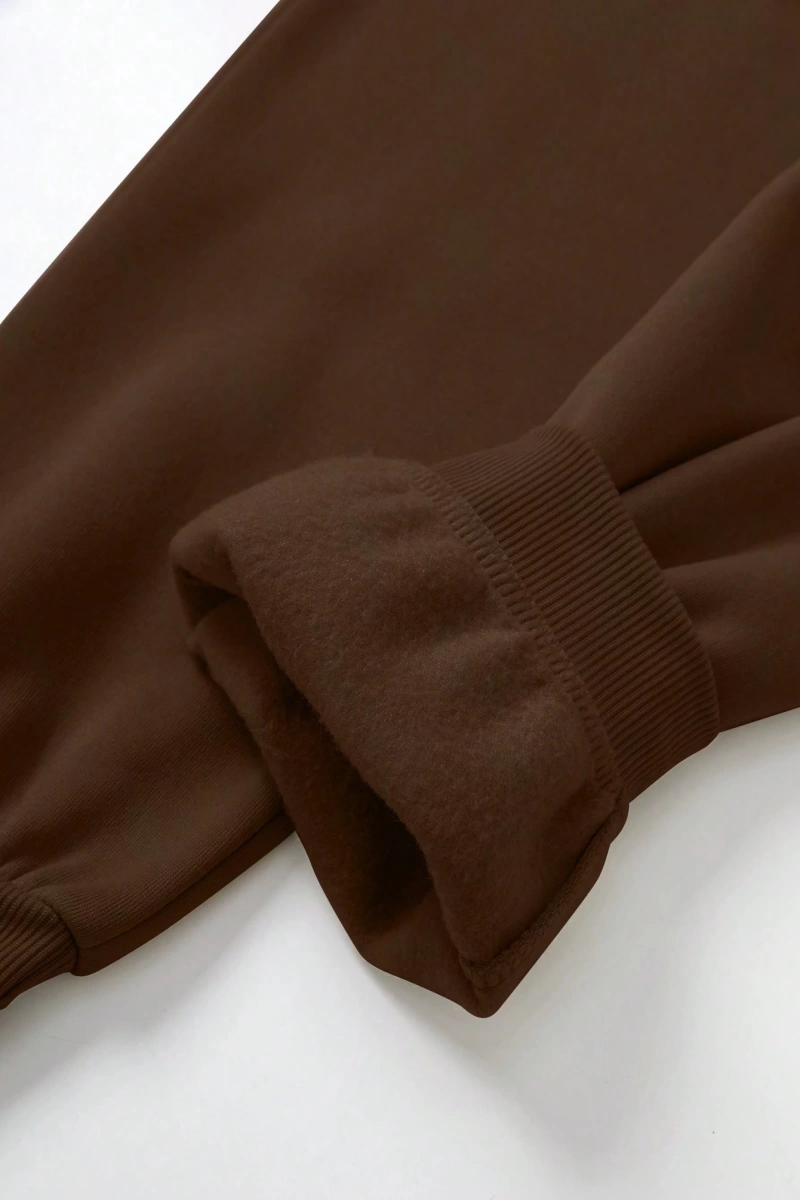 Kadın Kapşonlu Siyah Baskılı Bağcıklı Sweatshirt ve Jogger Pantolon İki Parçalı Takım