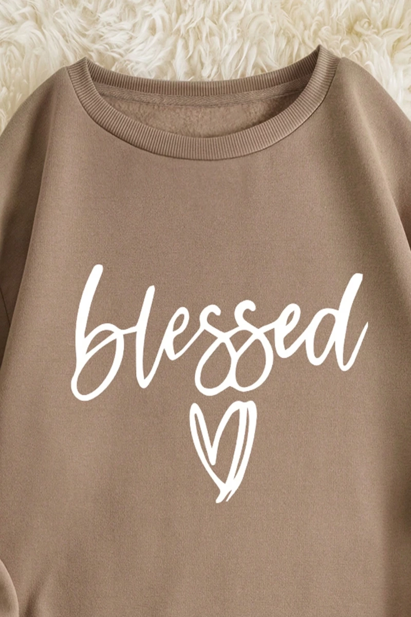Kadın Mektup Baskılı Düşük Omuz Sweatshirt Ve Bağcıklı Bel Pantolon Takımı