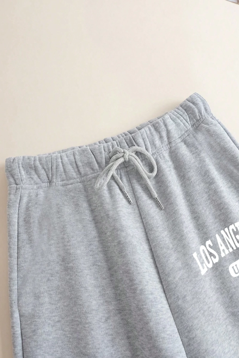 Kadın Mektup Baskılı Sweatshirt Ve Eşofman Altı İki Parça Set
