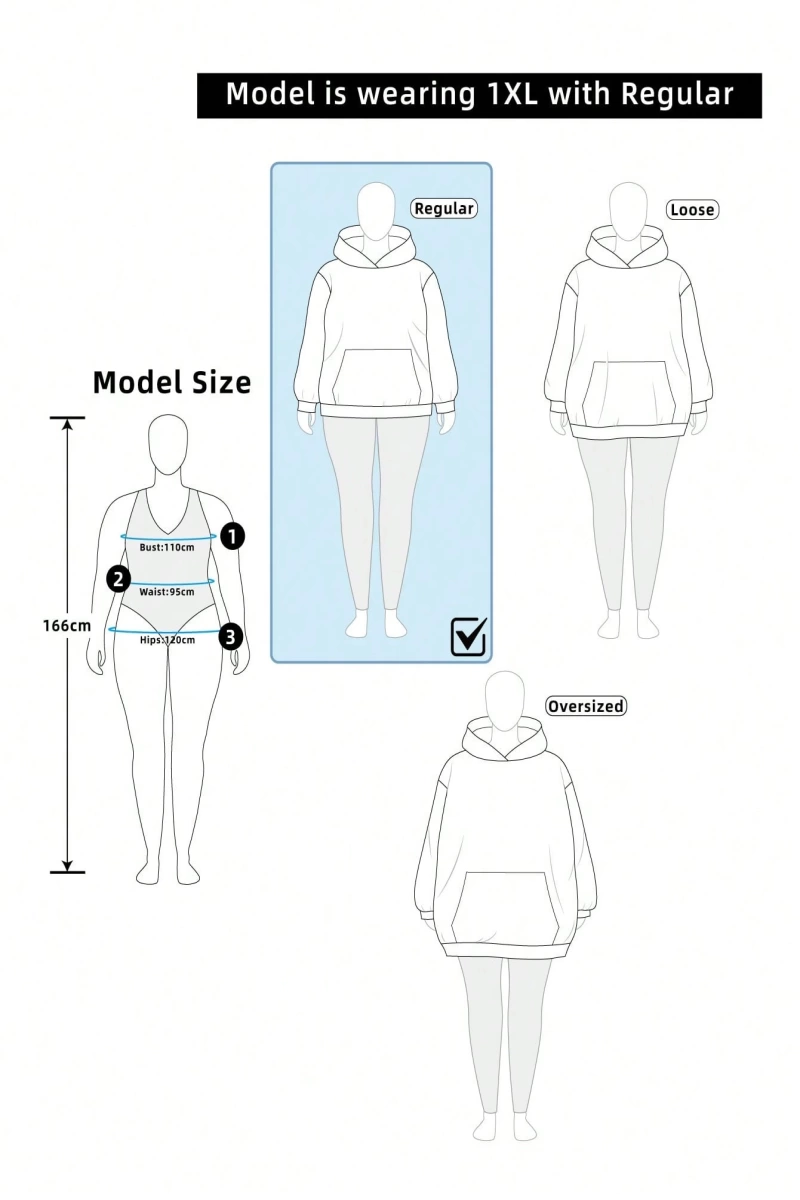 Kadın Mektup Baskılı Uzun Kollu Fermuarlı Günlük Kapşonlu Sweatshirt, Sonb Model 5178