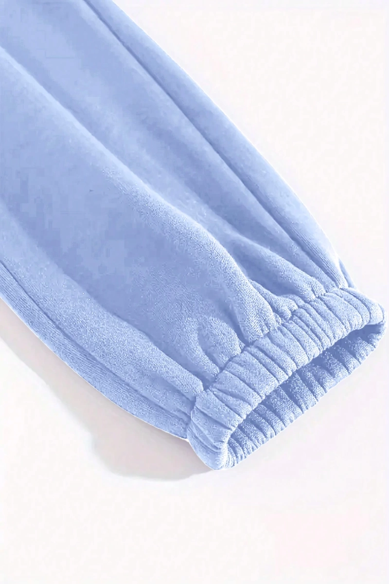 Kadın Mektup Baskılı Yuvarlak Yaka Sweatshirt Ve Eşofman Altı Takımı