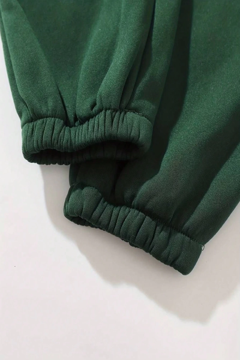 Kadın Mektup Baskılı Yuvarlak Yaka Sweatshirt Ve Eşofman Altı Takımı