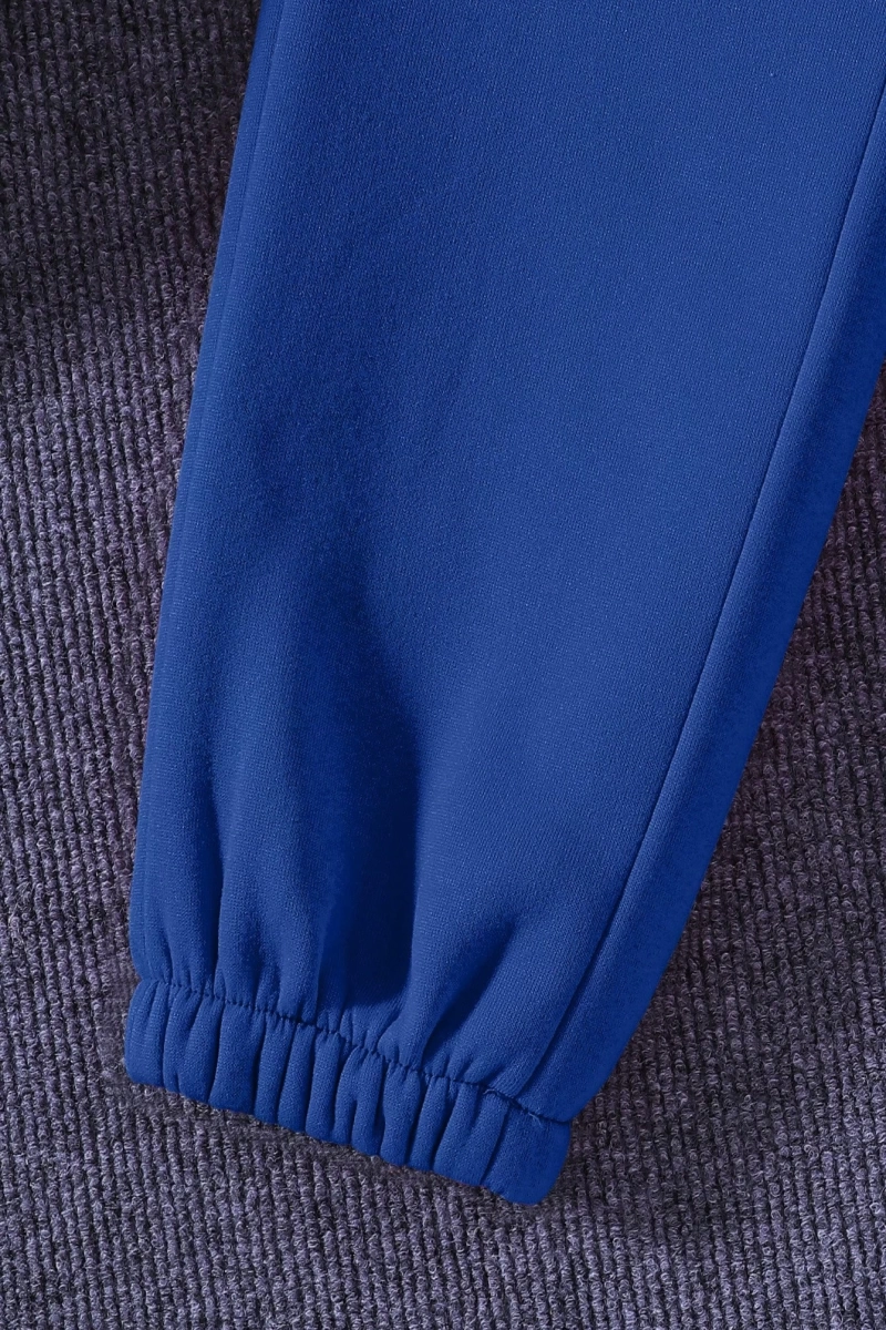 Kadın Mektup Baskılı Yuvarlak Yaka Uzun Kollu Sweatshirt Ve Bağcıklı Bel Paçalı Eşofma