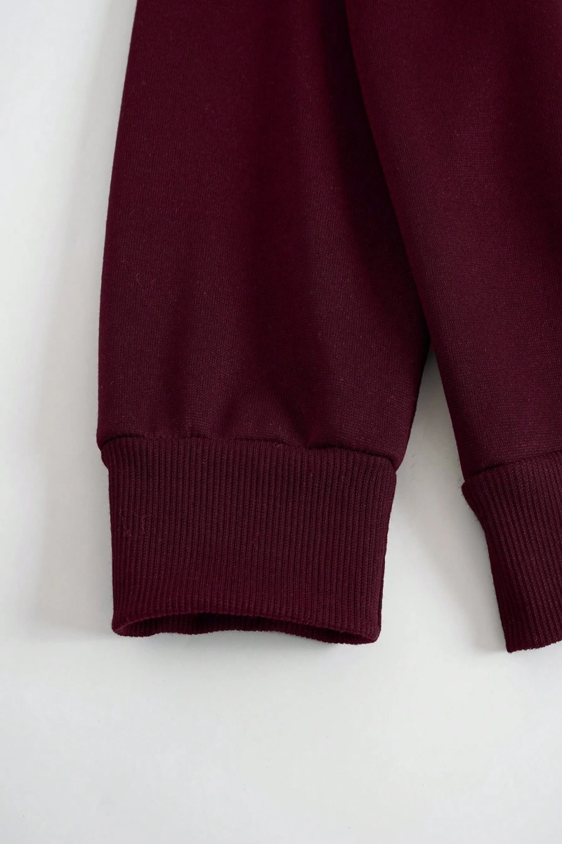 Kadın Mektup Baskılı Yuvarlak Yaka Uzun Kollu Sweatshirt Ve Bağcıklı Jogger Pantolon R