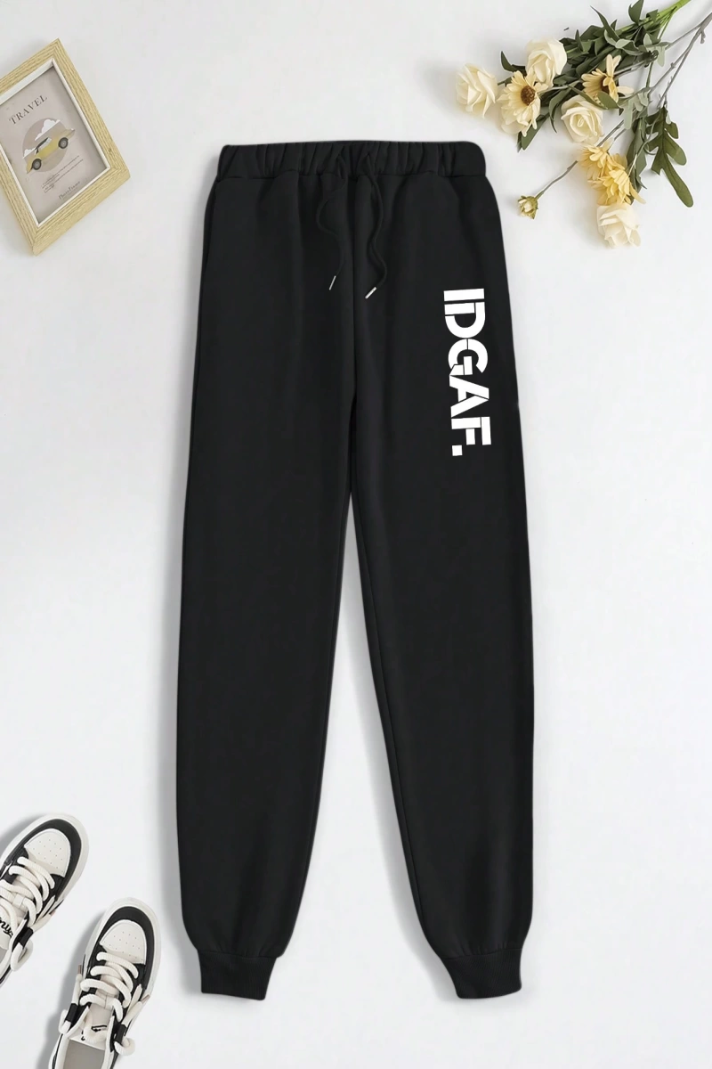 Kadın Moda Baskılı Bol Jogger Pantolon