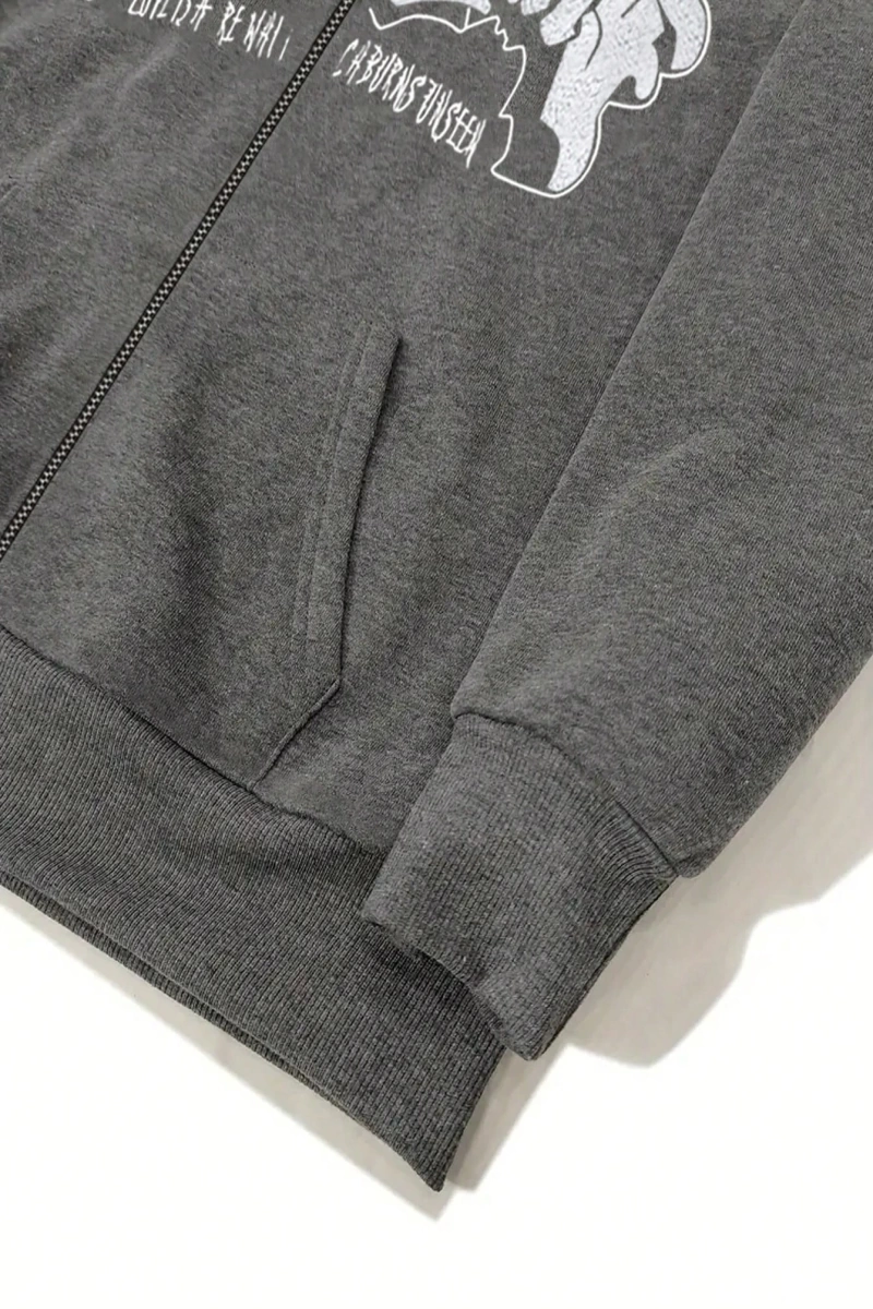 Kadın Moda Baskılı Uzun Kollu Kapşonlu, Uzun Kollu Üstler Model 5167