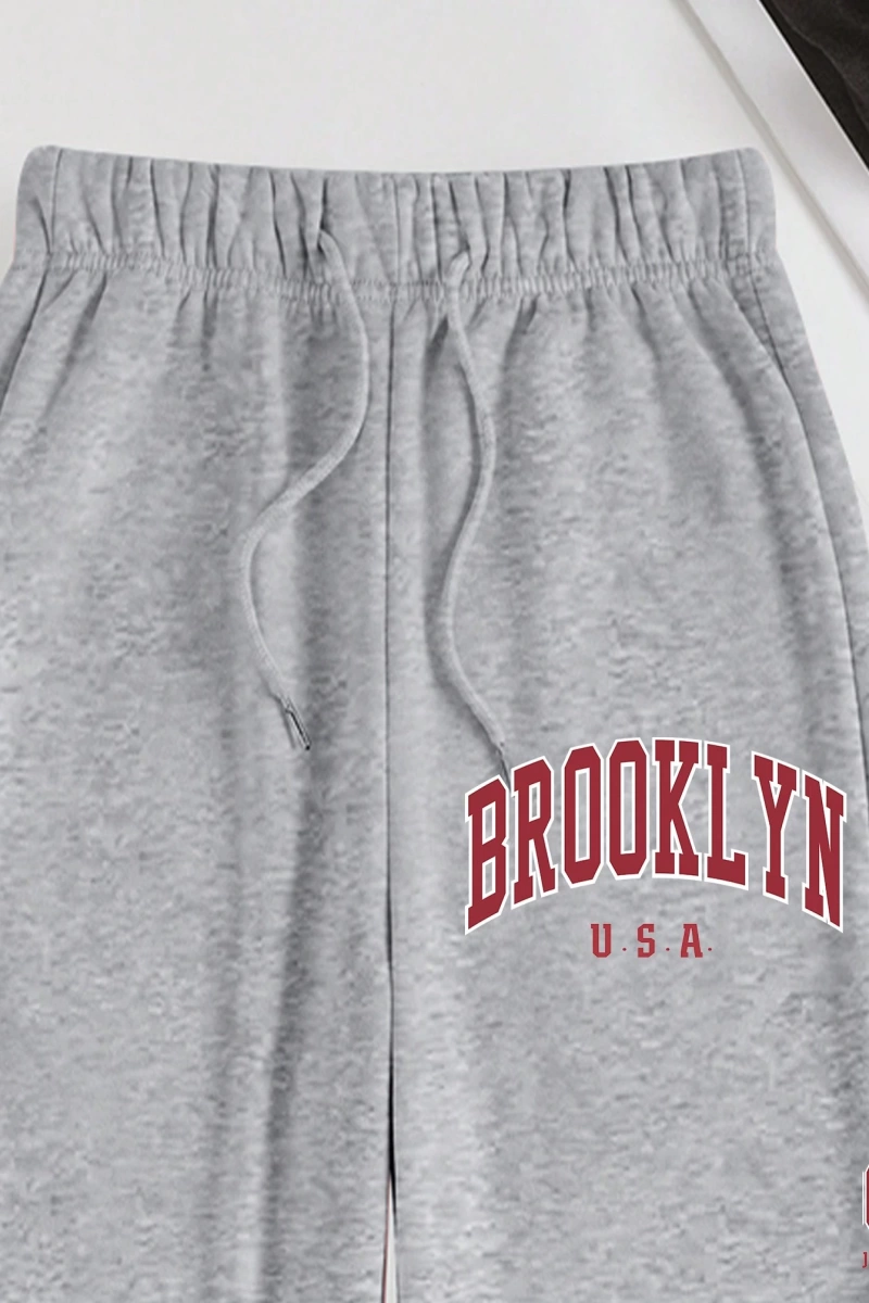 Kadın Moda Bol Spor Kapüşonlu Sweatshirt ve Eşofman Altı İki Parçalı Takım, Bayan İlkb