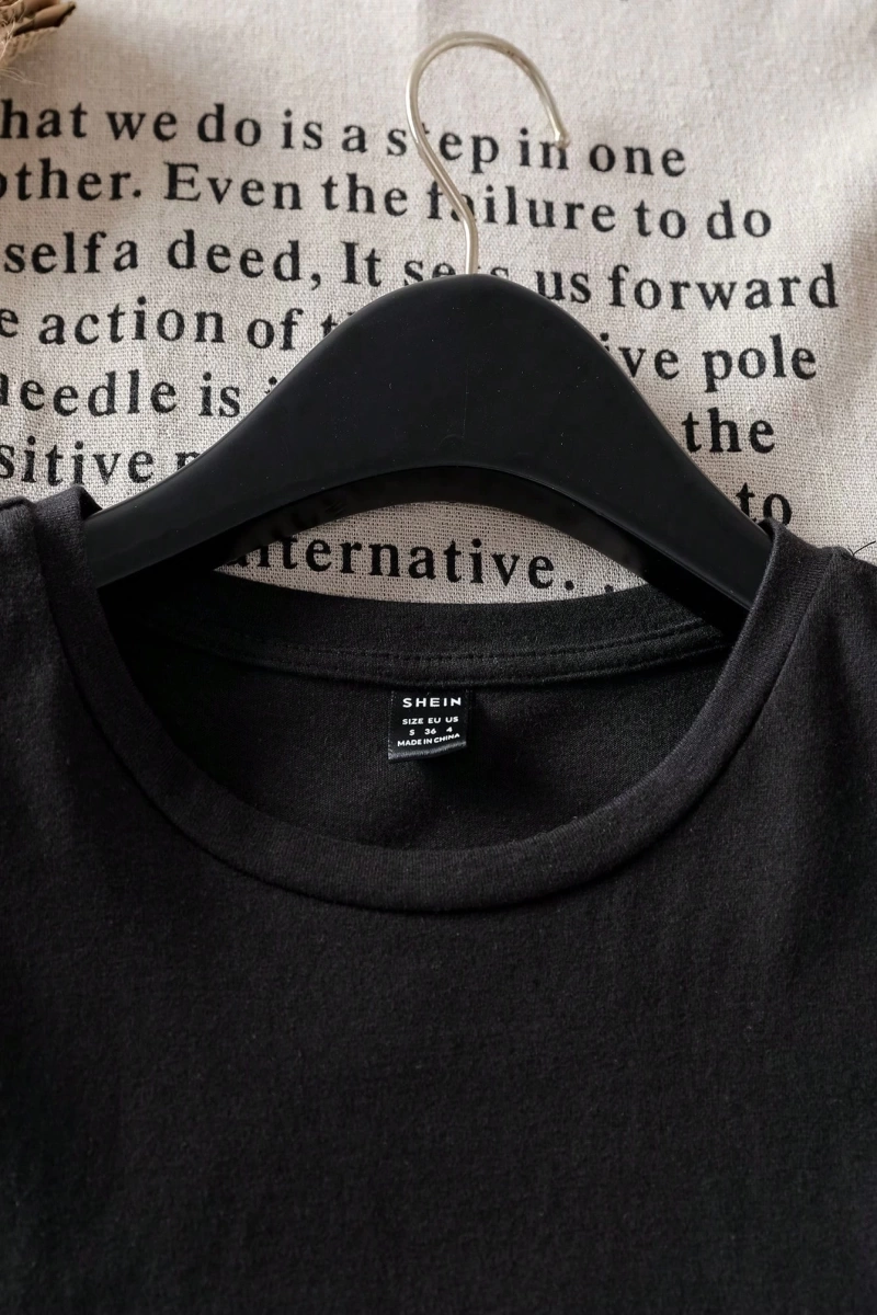 Kadın Moda Slogan Baskılı Kısa Kollu Yuvarlak Yaka Günlük Tişört
