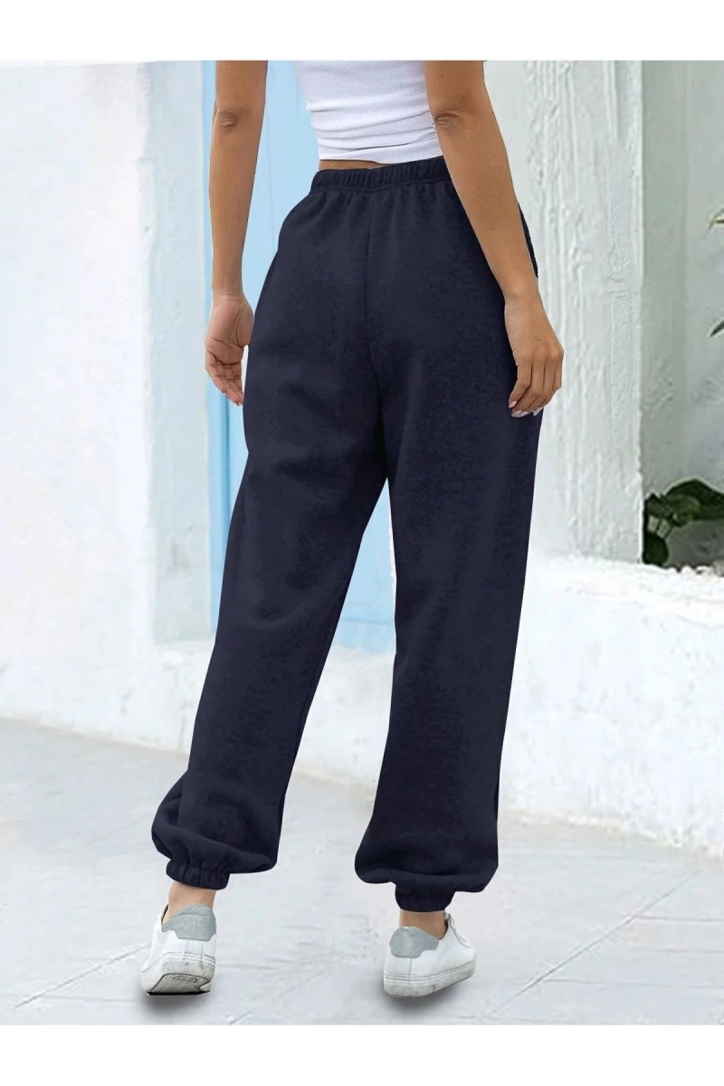 Kadın Oversize Cepli Lastik Paça Eşofman