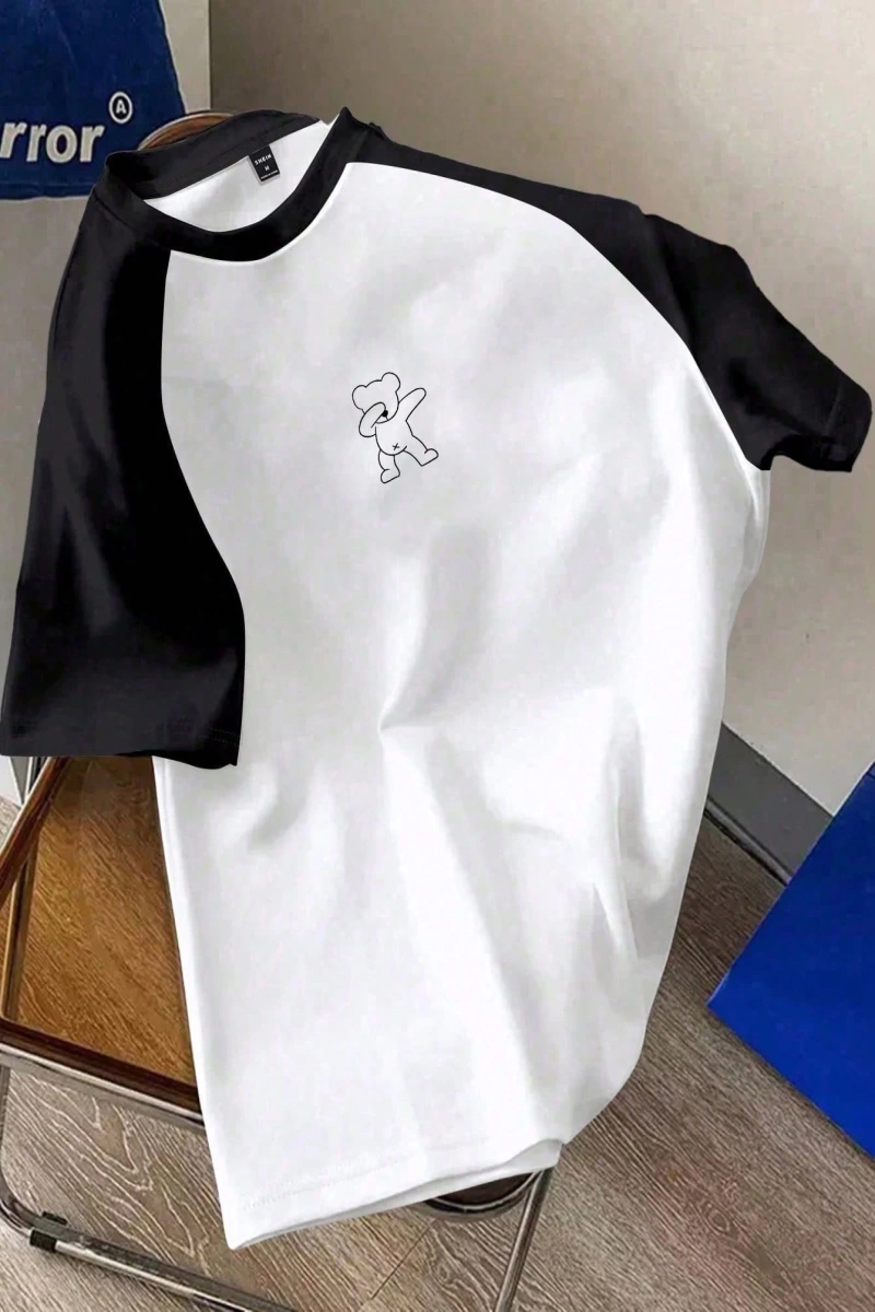 Kadın Rahat Minimalist Kedi Grafik Yuvarlak Yaka Kısa Kollu Bol Kesim Tişört, Ya