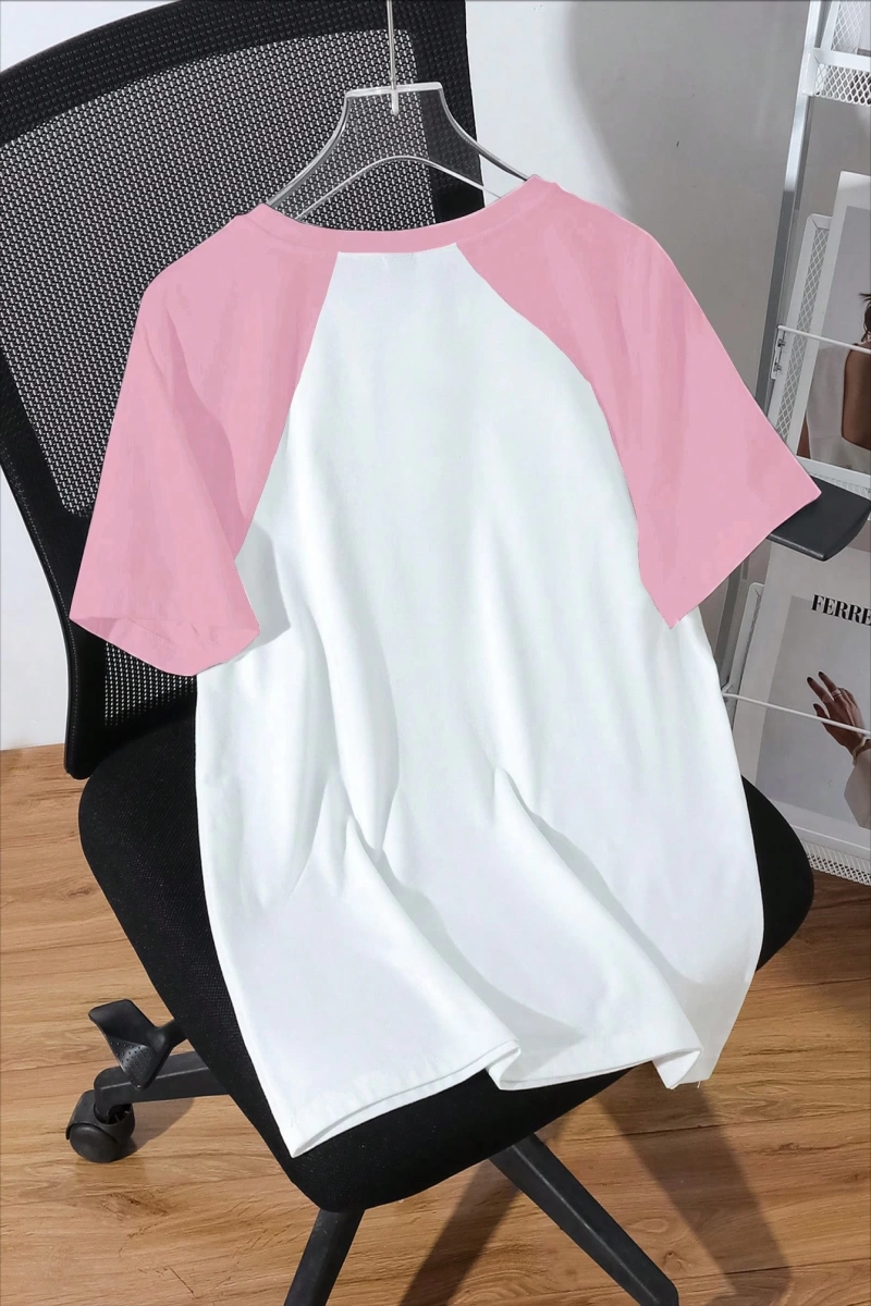 Kadın Rahat Minimalist Kedi Grafik Yuvarlak Yaka Kısa Kollu Bol Kesim Tişört, Ya