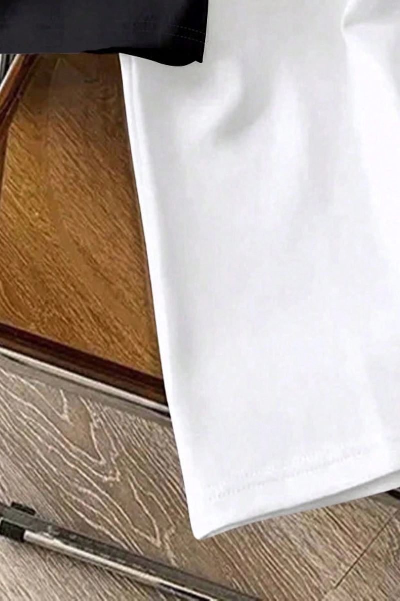 Kadın Rahat Minimalist Kedi Grafik Yuvarlak Yaka Kısa Kollu Bol Kesim Tişört, Ya