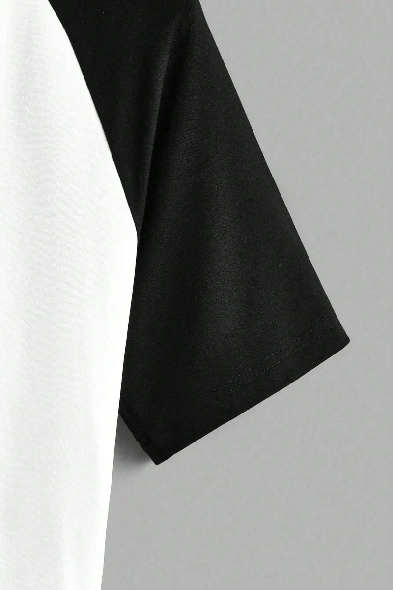 Kadın Rahat Minimalist Kedi Grafik Yuvarlak Yaka Kısa Kollu Bol Kesim Tişört, Ya