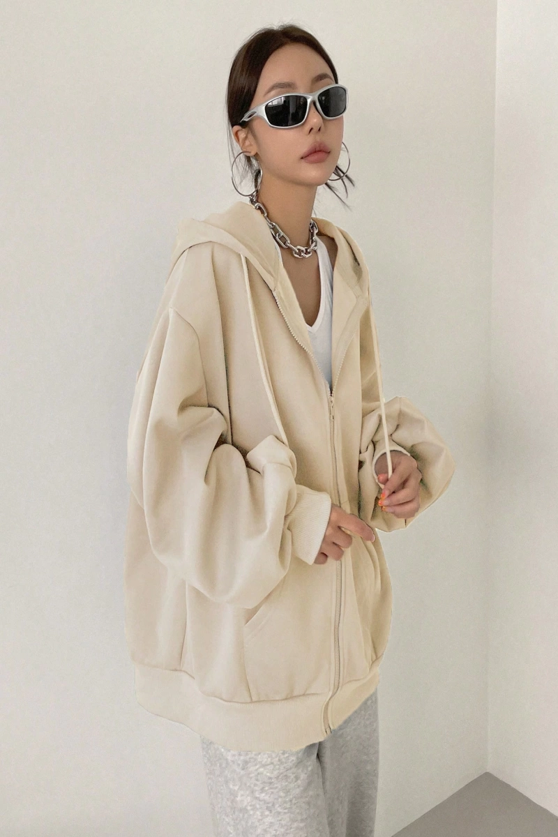 Kadın Renk Bloklu Bağcıklı Yaka Termal Astarlı Kapşonlu Sweatshirt, Uzun Kollu Üstler Model 5196