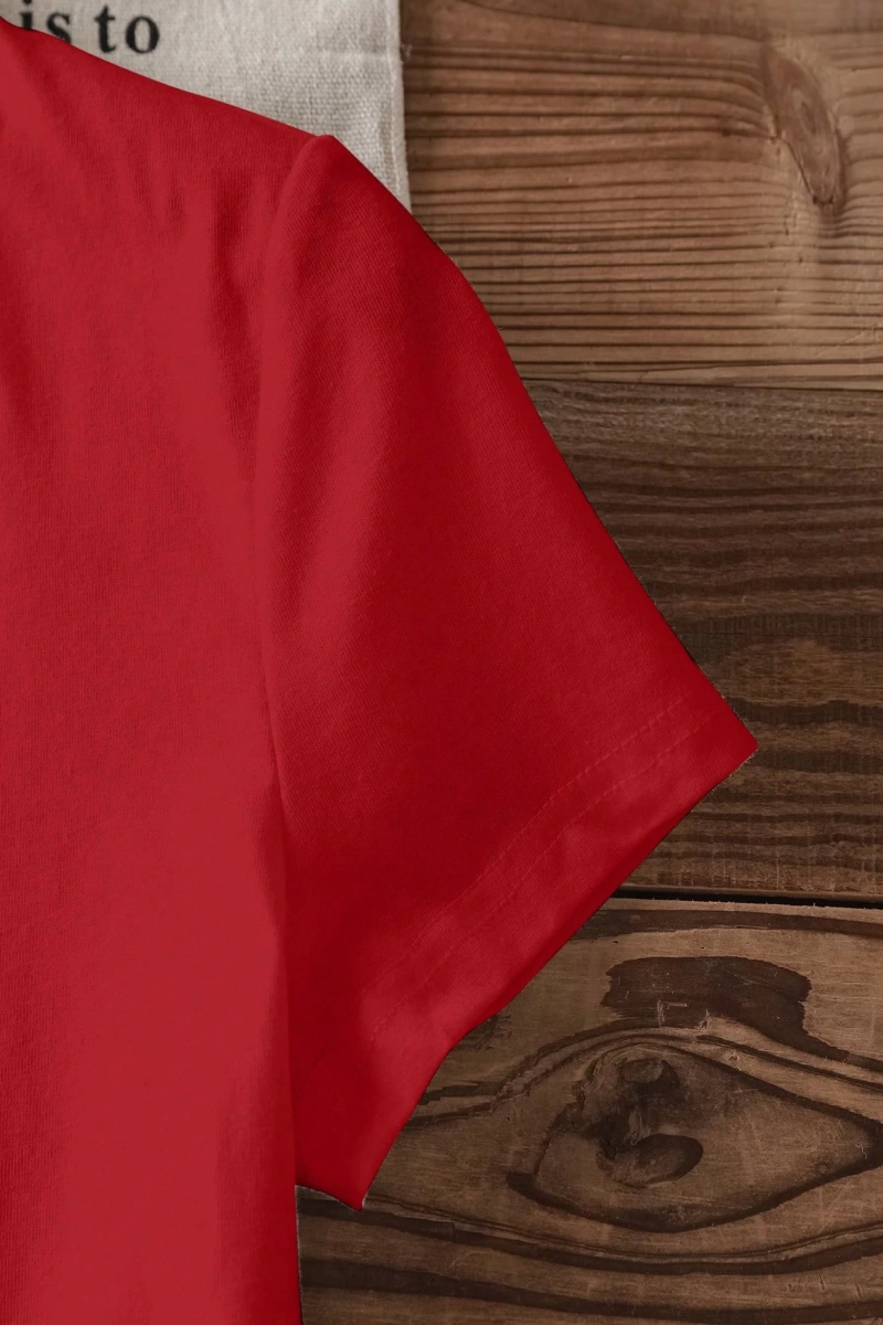 Kadın Renkli Yıldız Baskılı Kısa Kollu Tişört, Moda