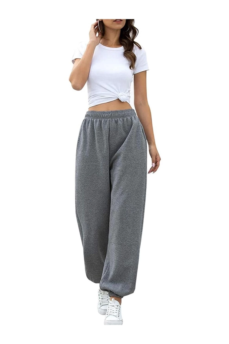 Kadın Siyah Jogger İki İplik Beli Lastikli Eşofman
