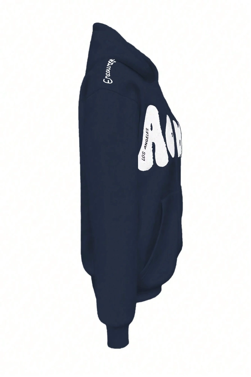 Kadın Sonbahar Ve Kış Mektup Baskılı Fermuarlı Pat Uzun Kollu Kapşonlu Sweatshirt, Uzu Model 5132