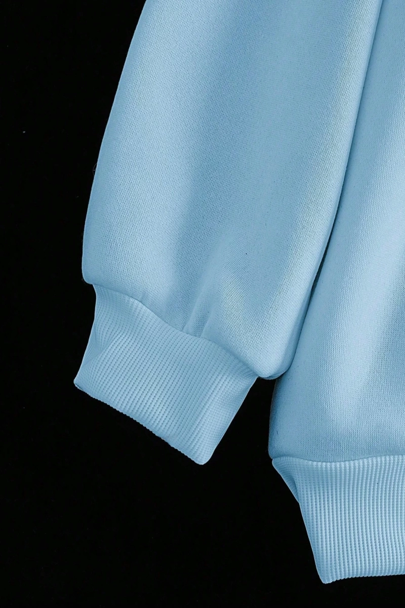 Kadın Sonbahar Ve Kış Mektup Baskılı Fermuarlı Pat Uzun Kollu Kapşonlu Sweatshirt, Uzu Model 5132